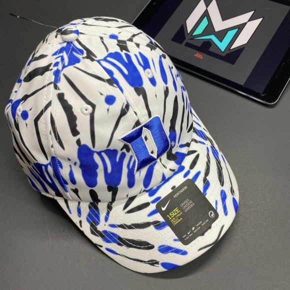 Nike Heritage86 Duke Blue Devils Hat Strap Back DH2132-480 VTG Vintage Rare